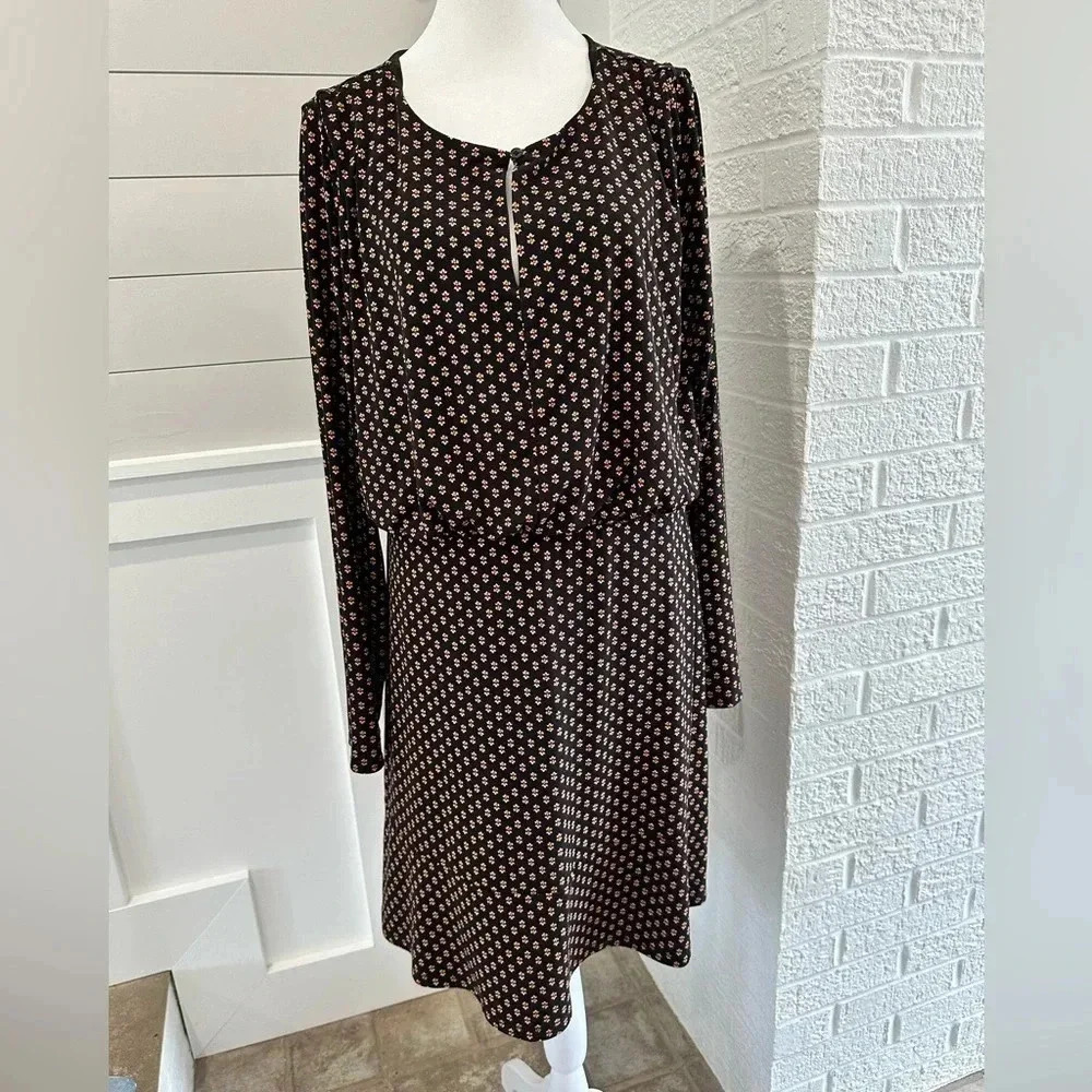 🌺 Loft Floral Long Sleeve Dress Sz 12‎ 🌺